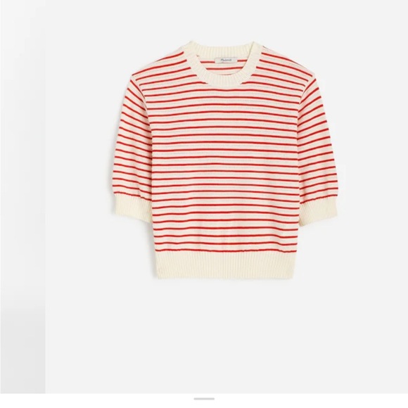 Madewell Textural-Stitch Cotton Sweater - Picture 3 of 15